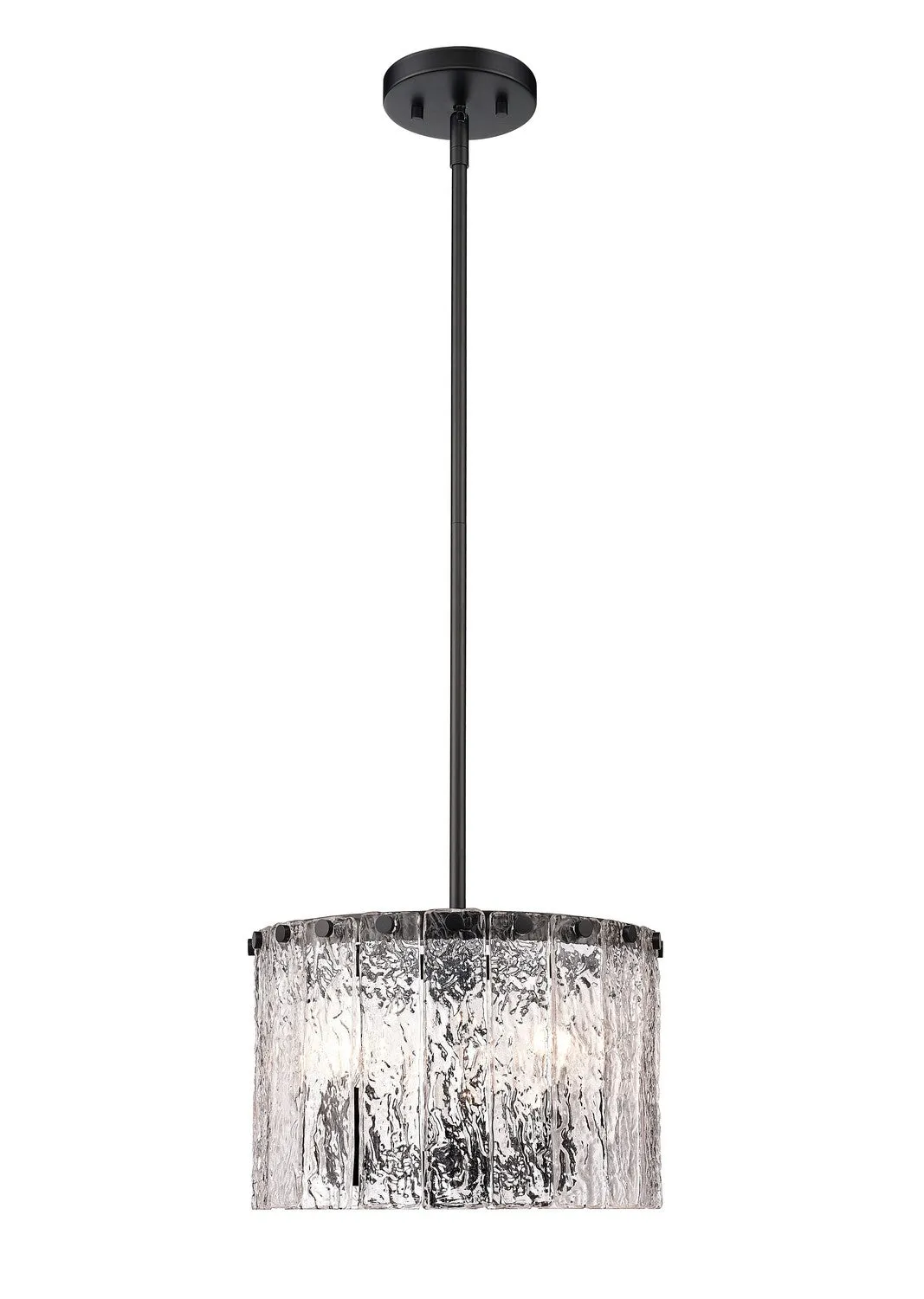 Glacier Three Light Pendant in Matte Black