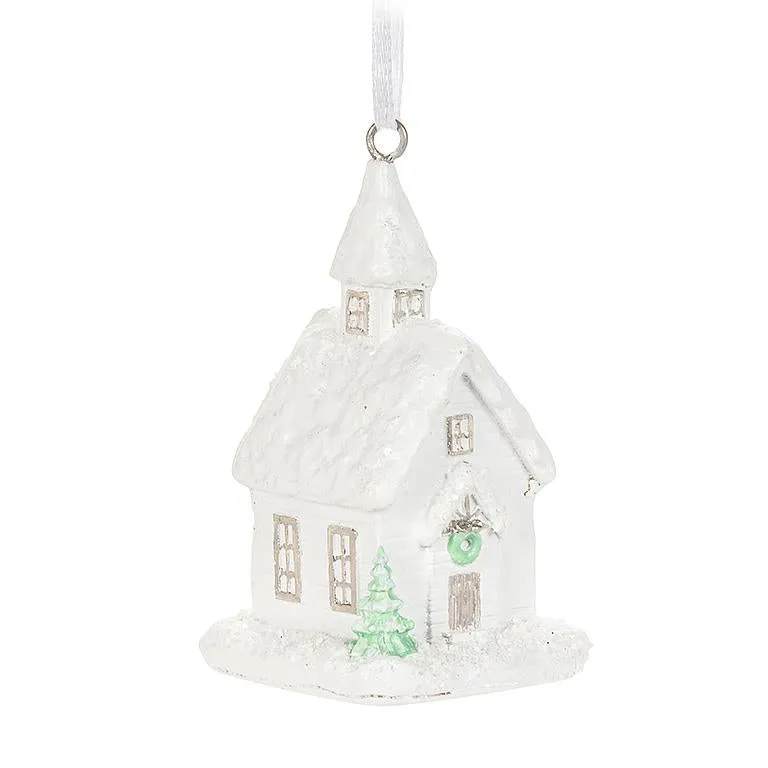 Glitter Church Ornament