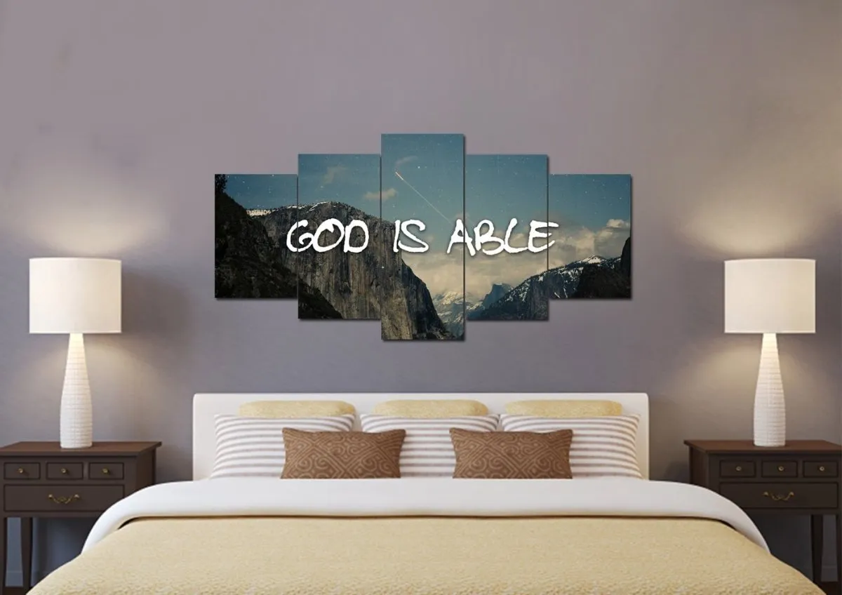 God Is Able Wall Art Canvas Print - Christian Canvas Wall Art