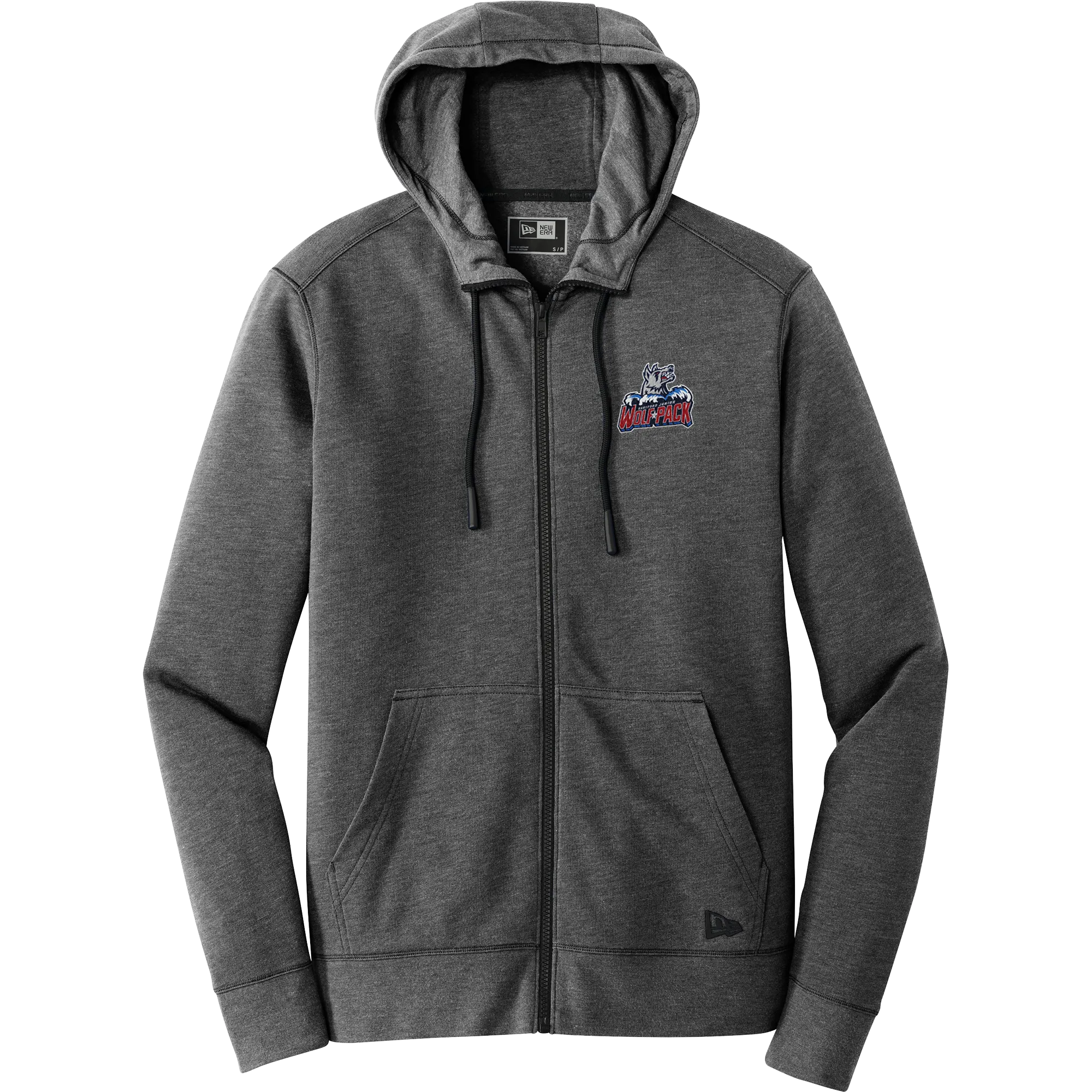 Hartford Jr. Wolfpack New Era Tri-Blend Fleece Full-Zip Hoodie