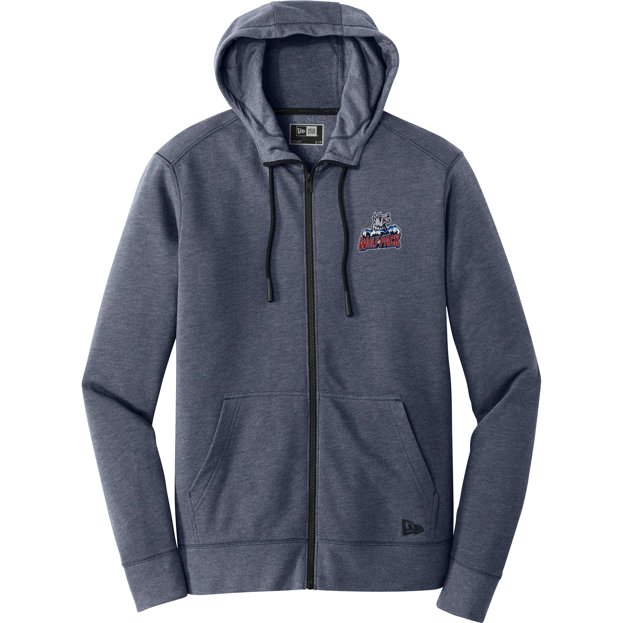 Hartford Jr. Wolfpack New Era Tri-Blend Fleece Full-Zip Hoodie