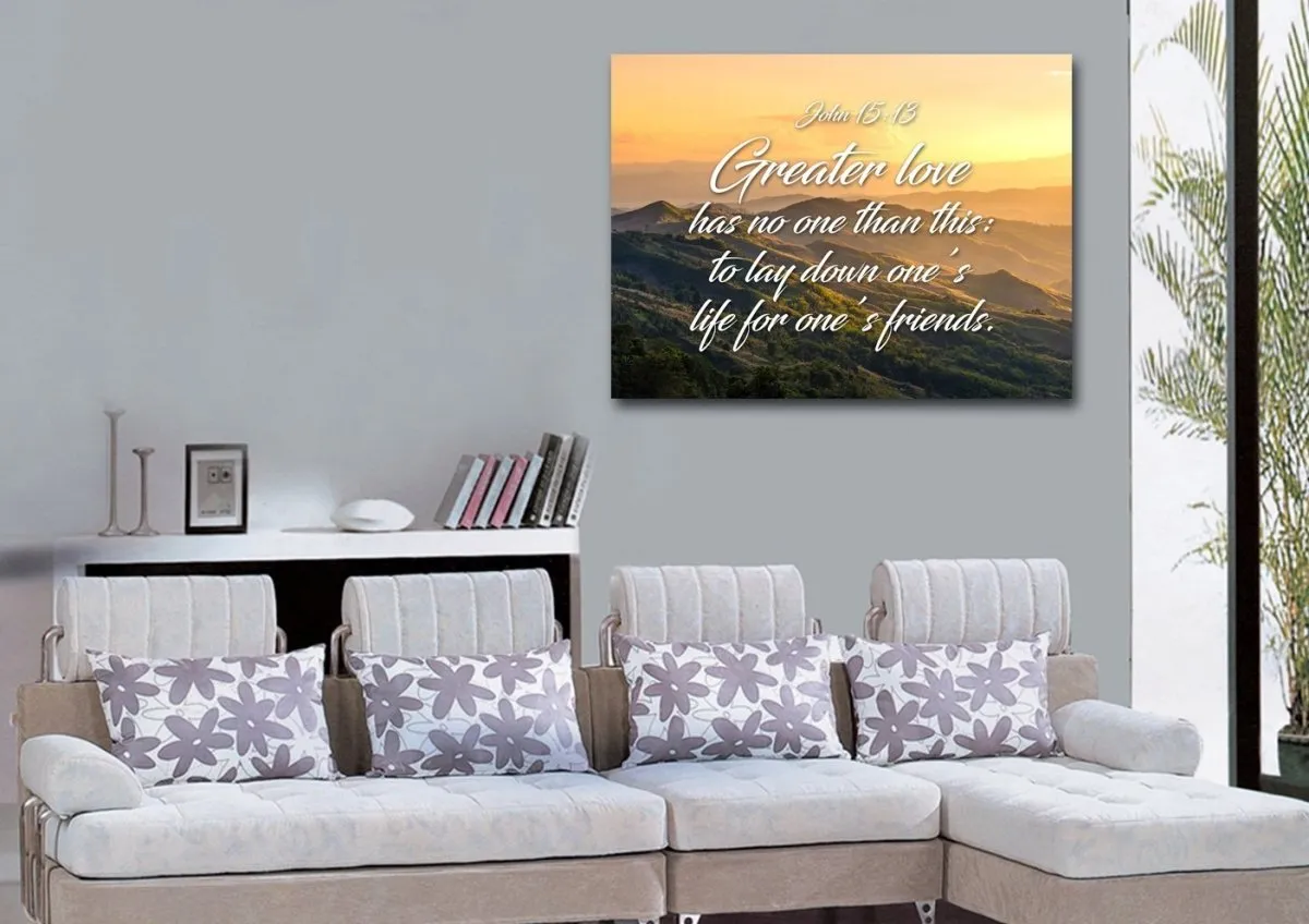 John 1513 Canvas Wall Art Print - Christian Canvas Wall Art