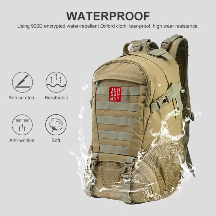 JUNSUNMAY J003 27L Waterproof Outdoor Molle Travel Rucksack Backpack Camping Hiking Bag(Khaki)