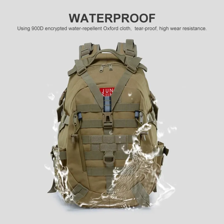 JUNSUNMAY J012 25L Waterproof Outdoor Sports Molle Rucksack Backpack with Reflective Stripe(Army Green)