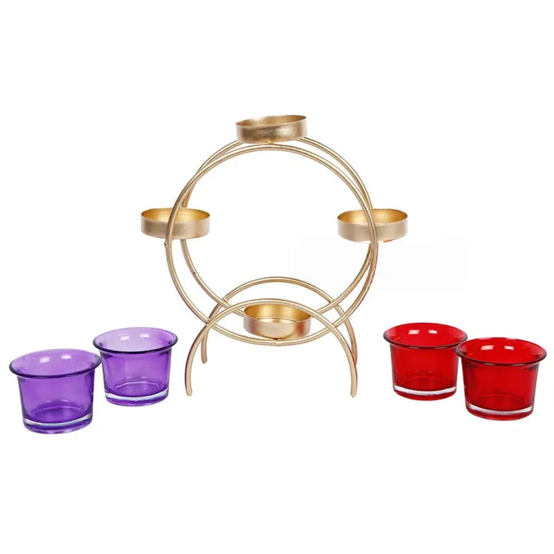 Lasna Glass Tealight Candle Holder - Five Piece Set