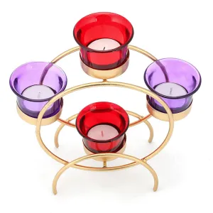 Lasna Glass Tealight Candle Holder - Five Piece Set