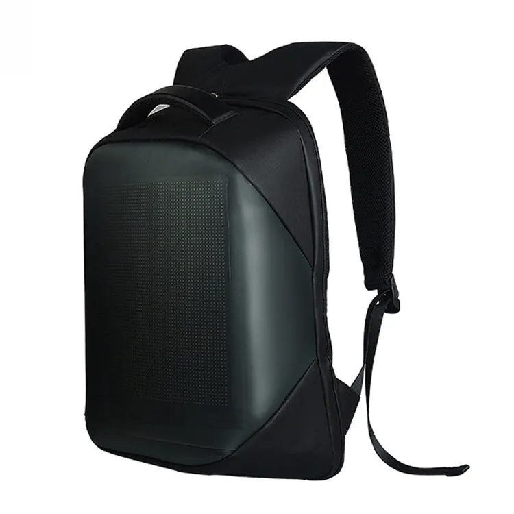 LED Display Backpack Outdoor Mobile Advertising Waterproof Back Shoulder Bag, Size: 17 inch(Black)