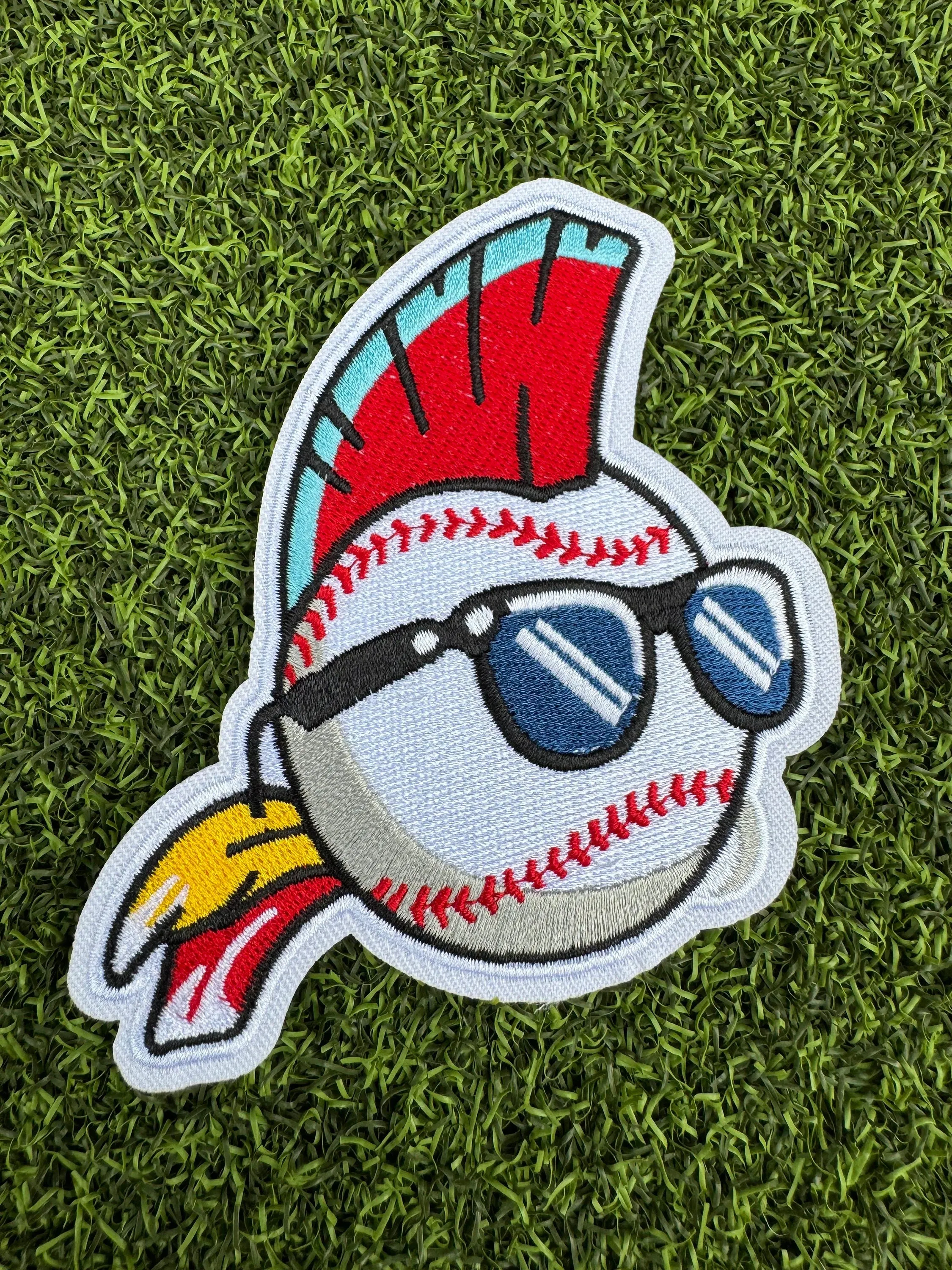 Mohawk Baseball Iron On Patch