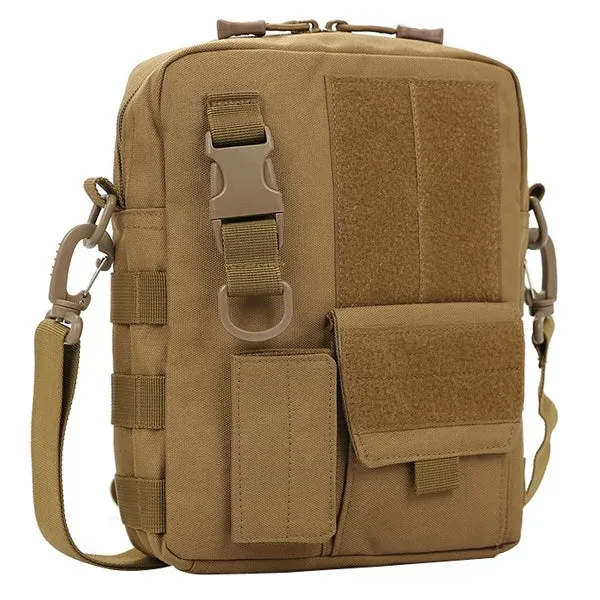 Multi-function Waterproof High Density Strong Nylon Fabric Shoulder Bag(Khaki)