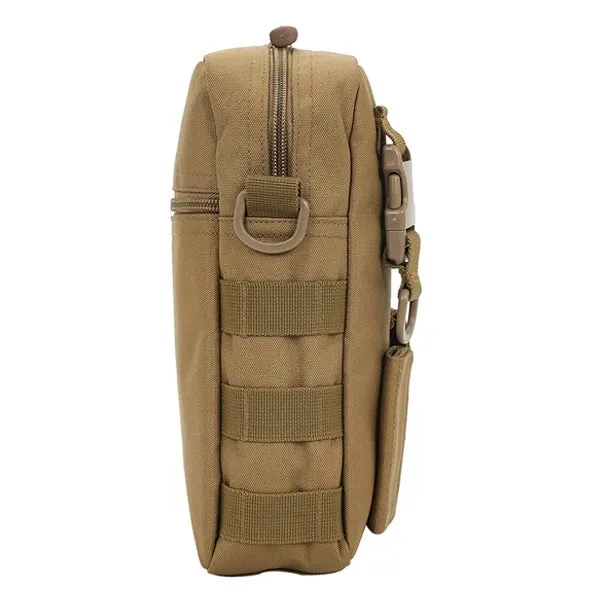 Multi-function Waterproof High Density Strong Nylon Fabric Shoulder Bag(Khaki)