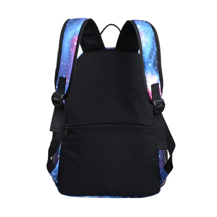 Music Prince Luminous USB Rechargeable Computer Backpack(Blue Starry Sky)