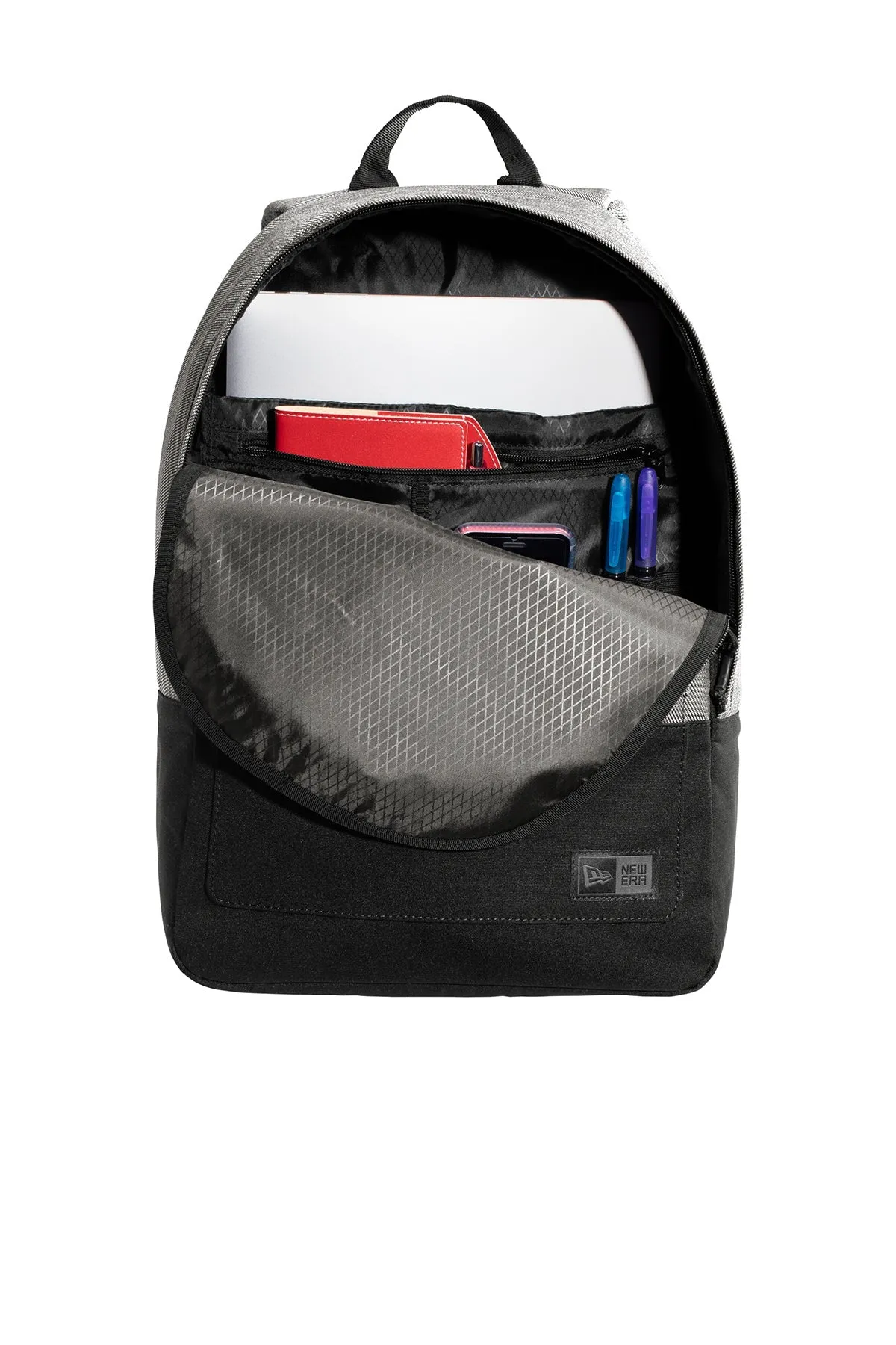 New Era Legacy Custom Backpacks, Black Twill Heather/ Black