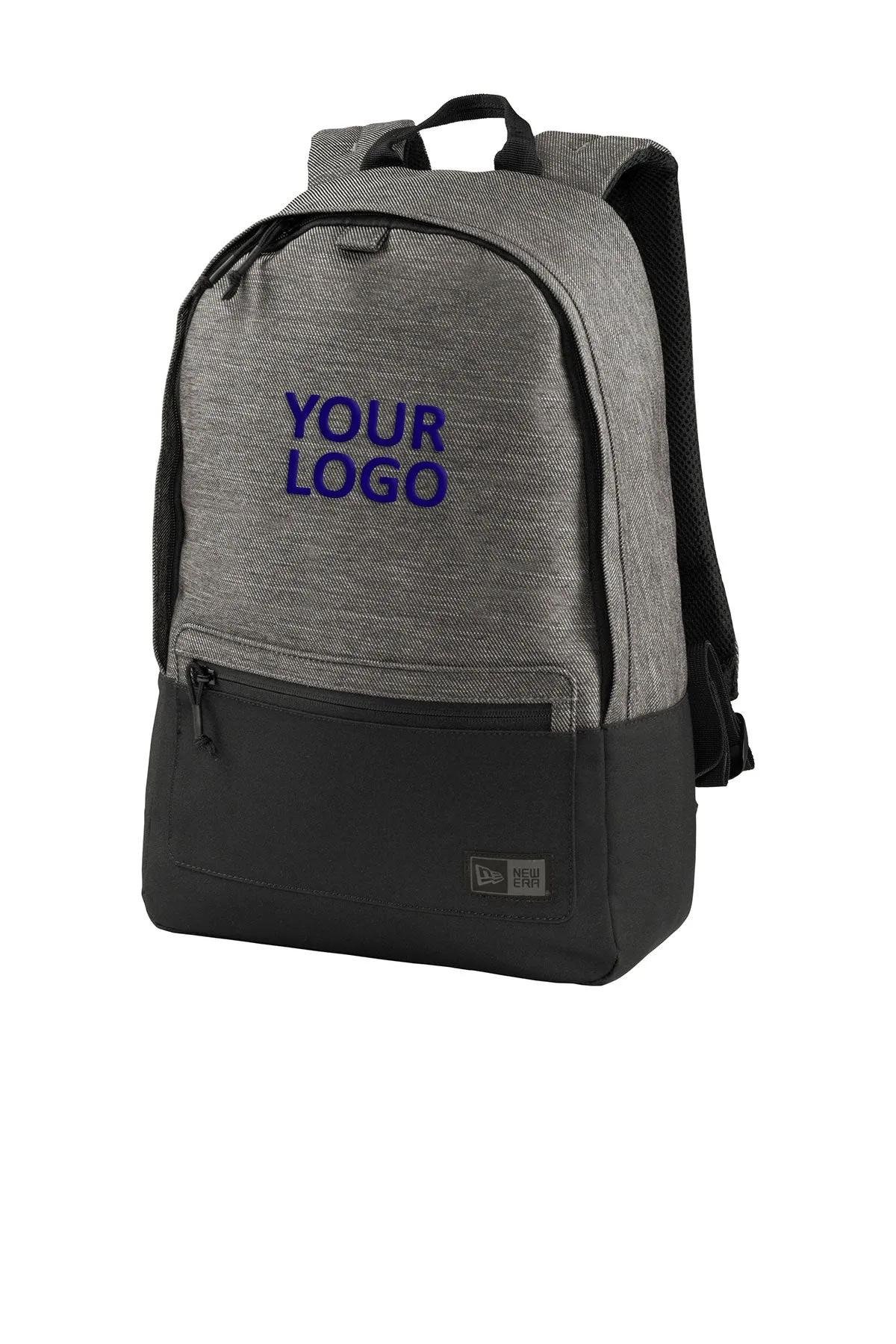 New Era Legacy Custom Backpacks, Black Twill Heather/ Black