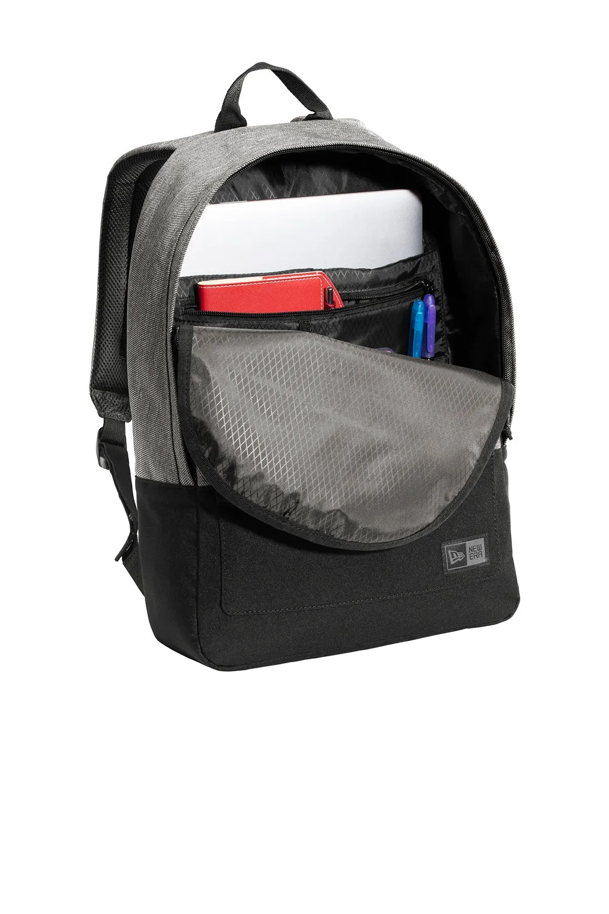 New Era Legacy Custom Backpacks, Black Twill Heather/ Black