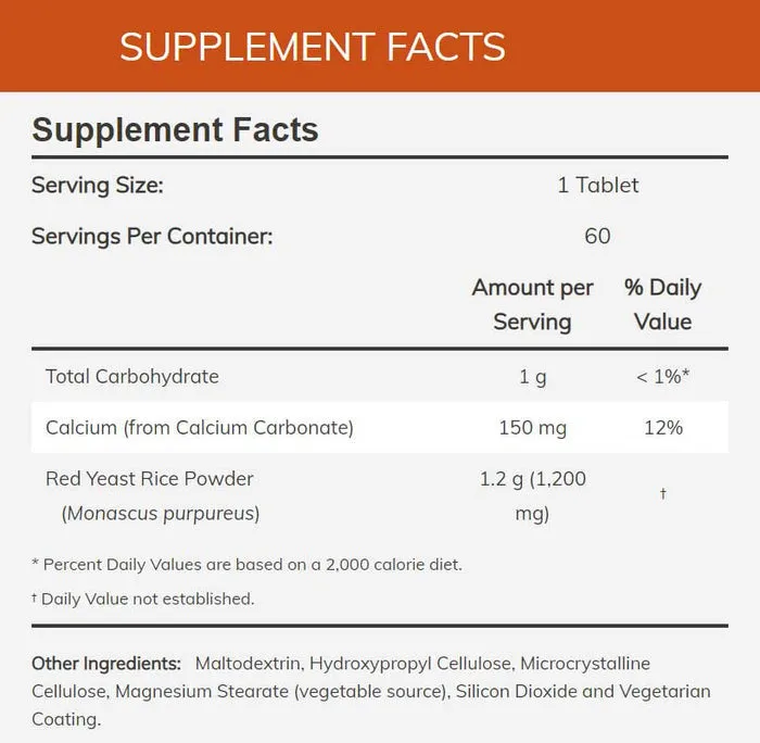 Now Red Yeast Rice 1200mg