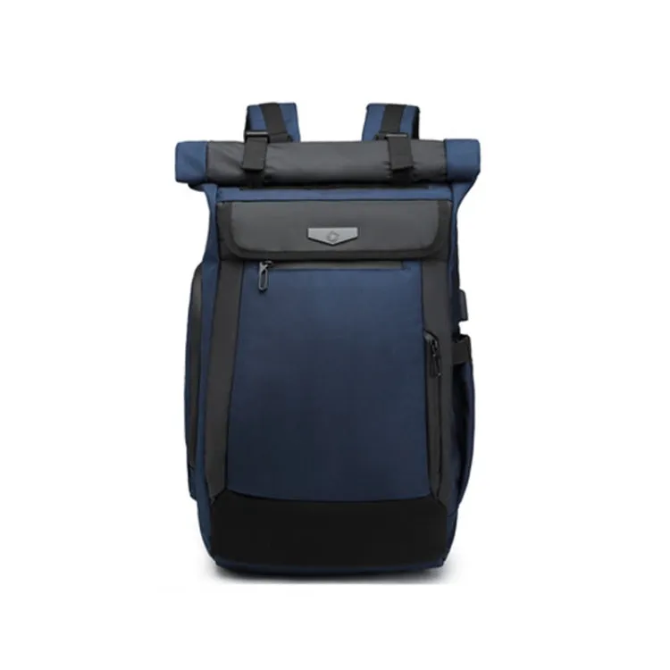 Ozuko 9066 Waterproof Travel Computer Backpack with External USB Charging Port(Blue)