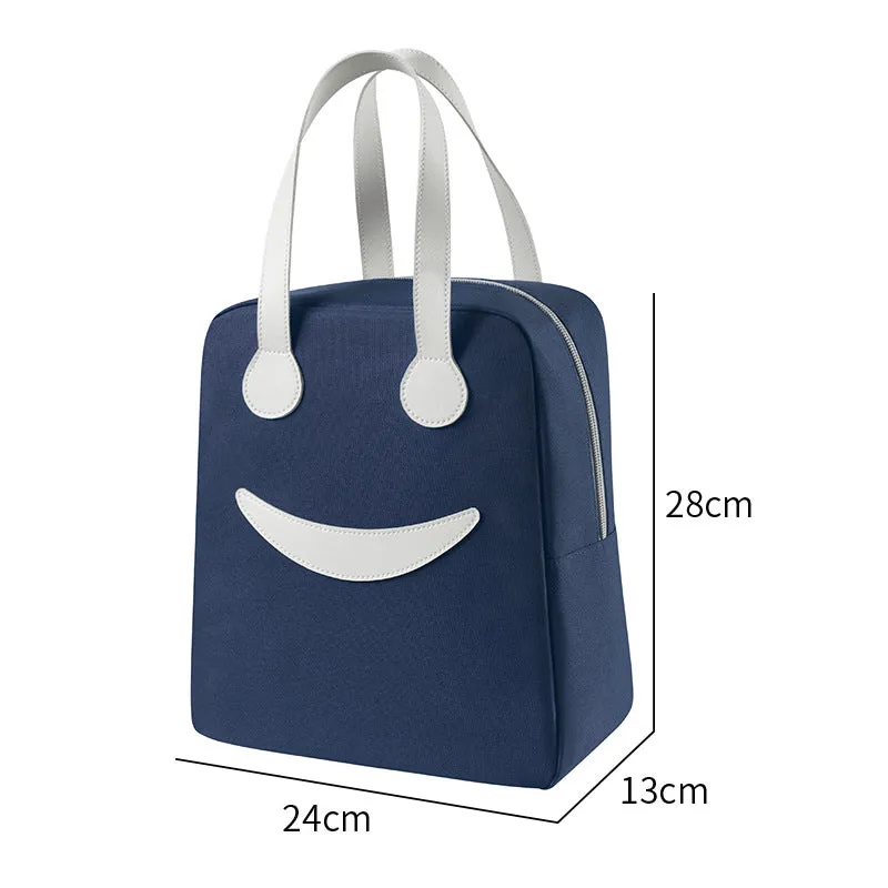 Portable Lunch Bag Large Capacity Insulated Lunch Box Bag Student Cute Lunch Bag Oxford Cloth Lunch Bag