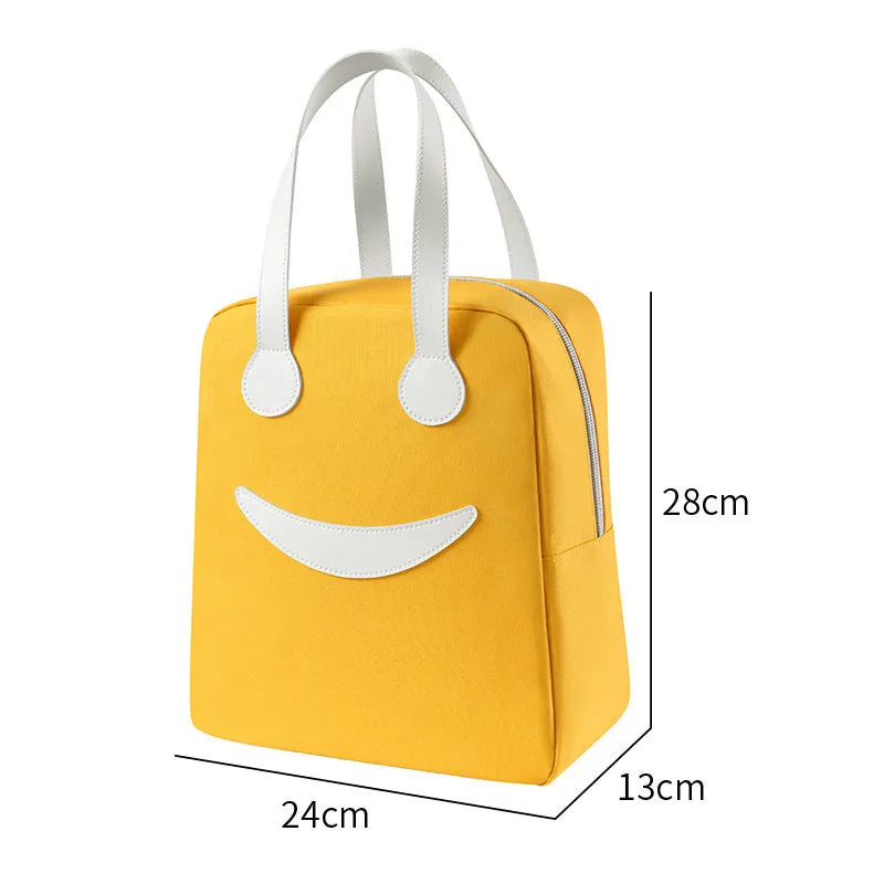 Portable Lunch Bag Large Capacity Insulated Lunch Box Bag Student Cute Lunch Bag Oxford Cloth Lunch Bag