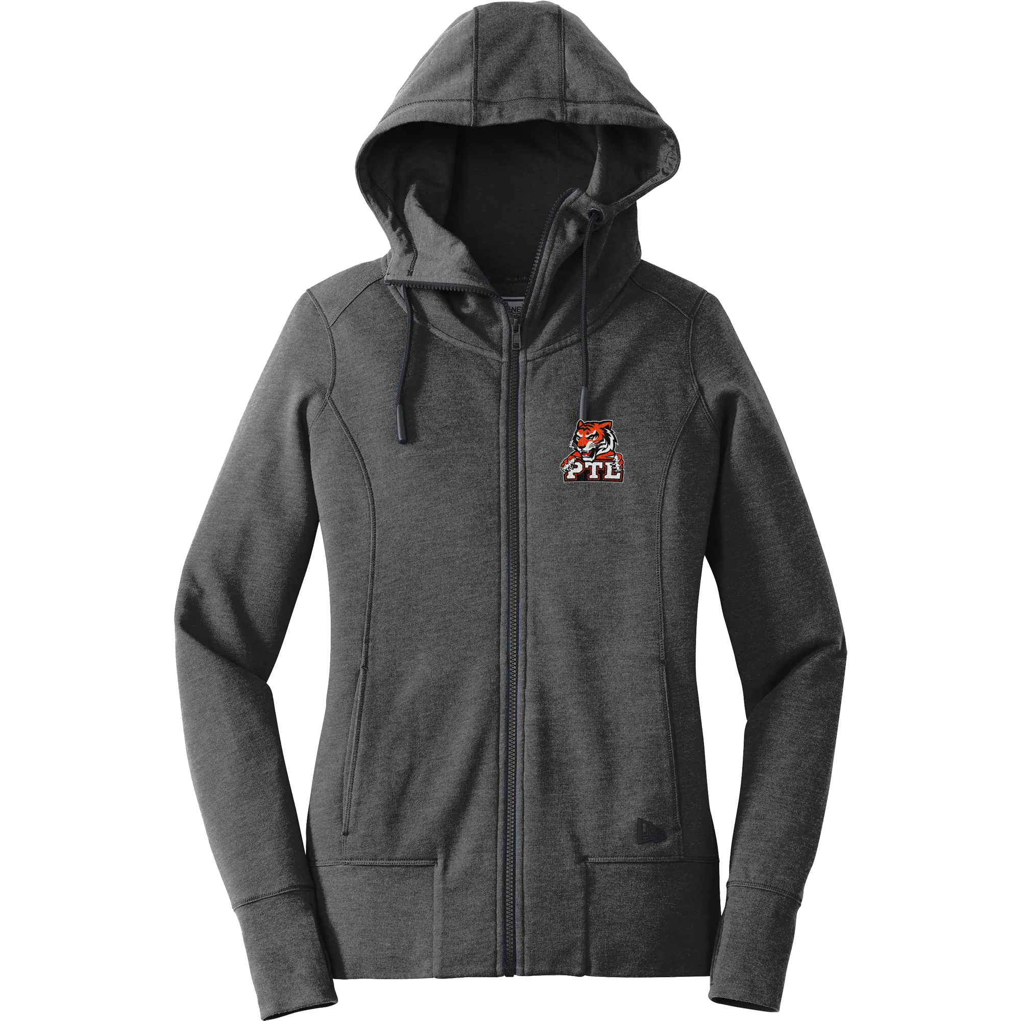 Princeton Tiger Lilies New Era Ladies Tri-Blend Fleece Full-Zip Hoodie