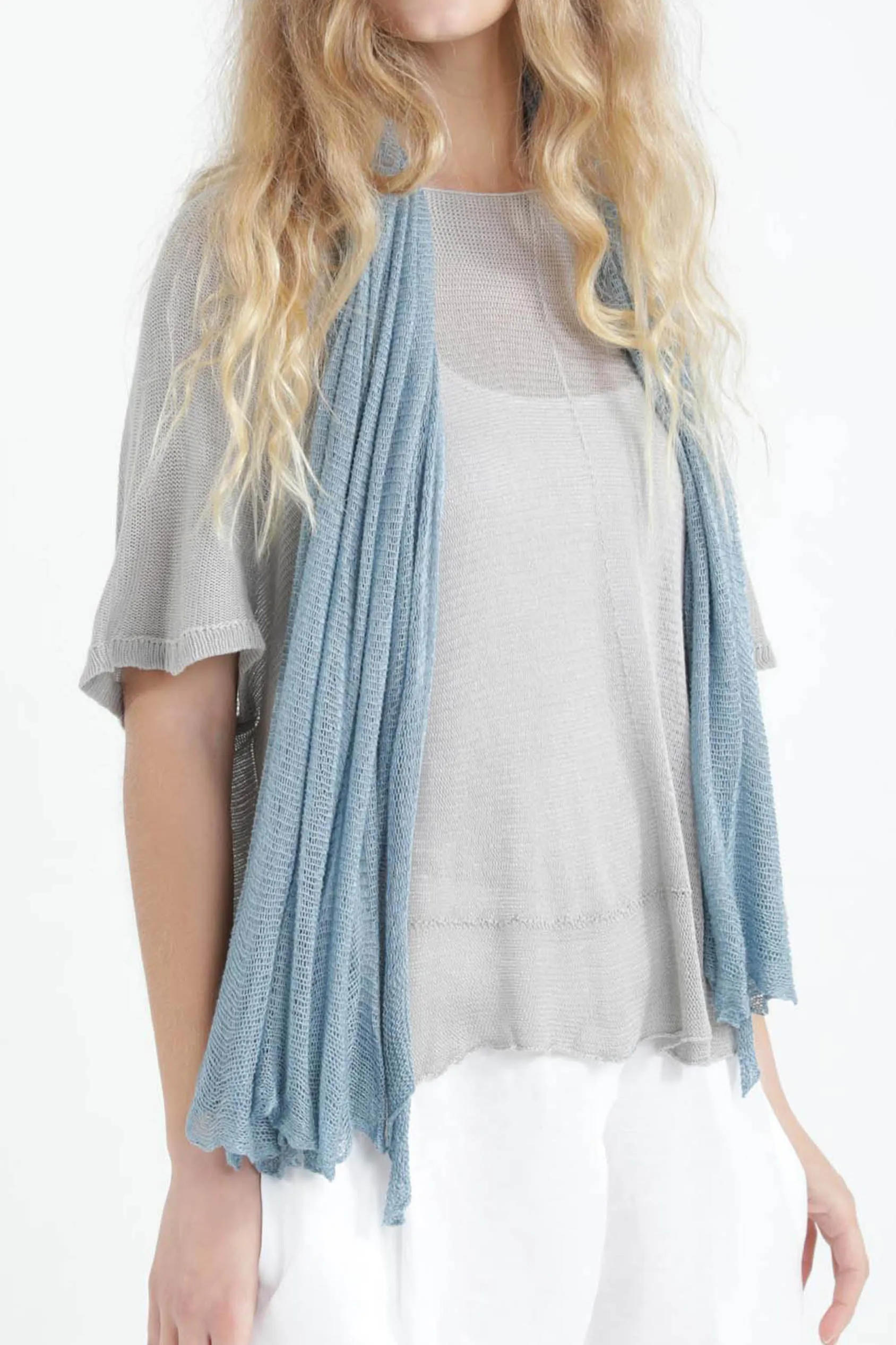 Ripple Bamboo Scarf - Sky Blue