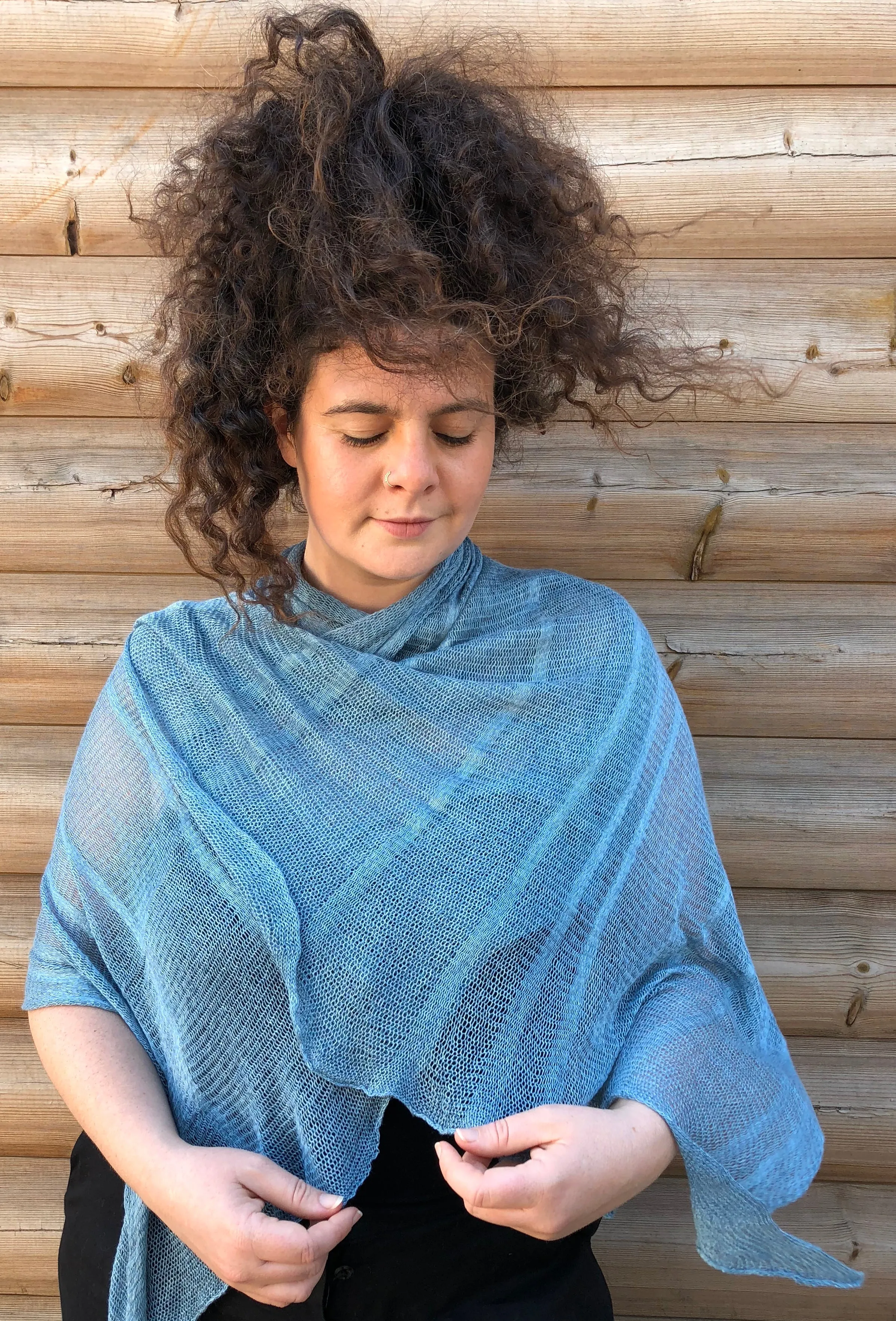 Ripple Bamboo Scarf - Sky Blue