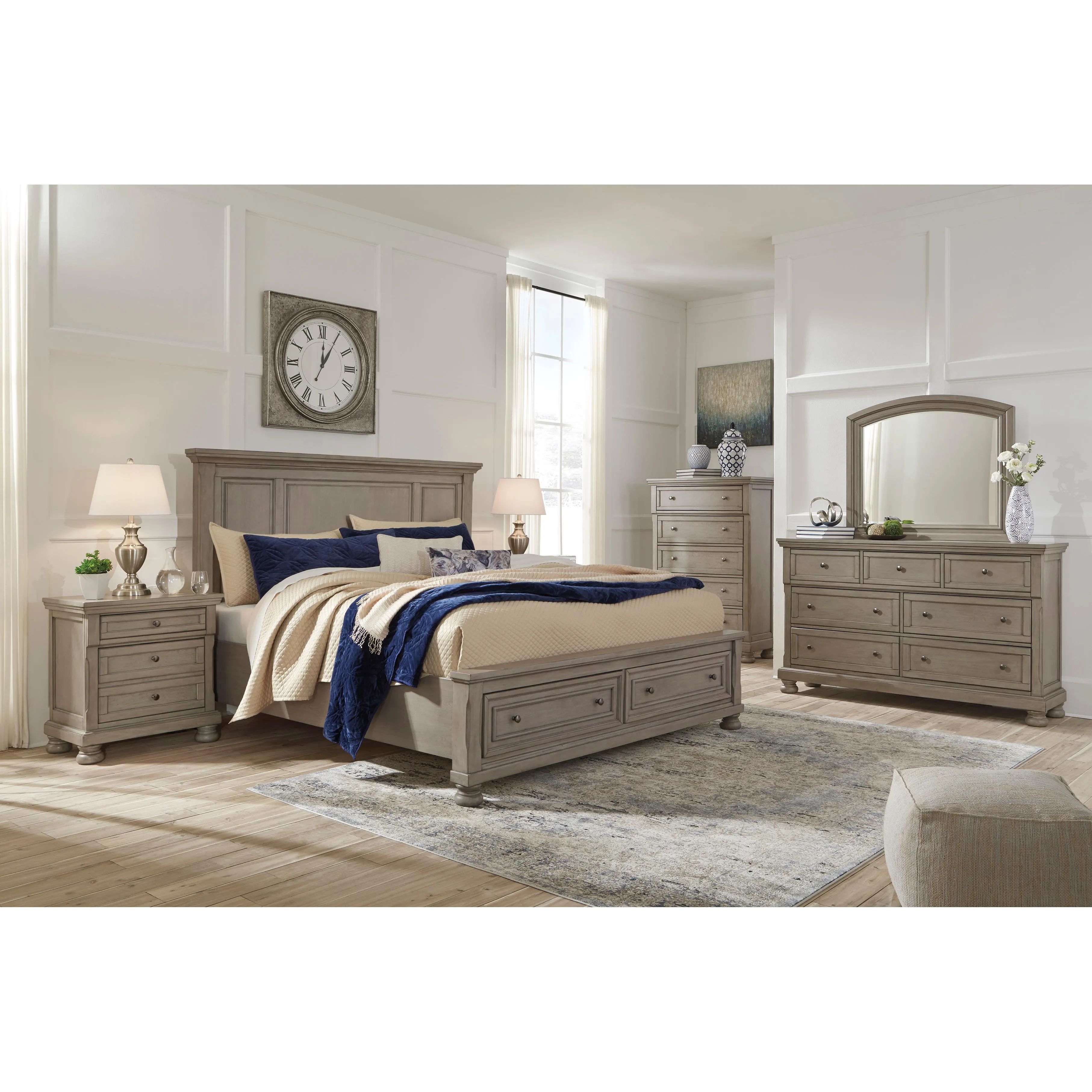 Signature Design by Ashley Lettner California King Panel Bed with Storage B733-58/B733-76/B733-95