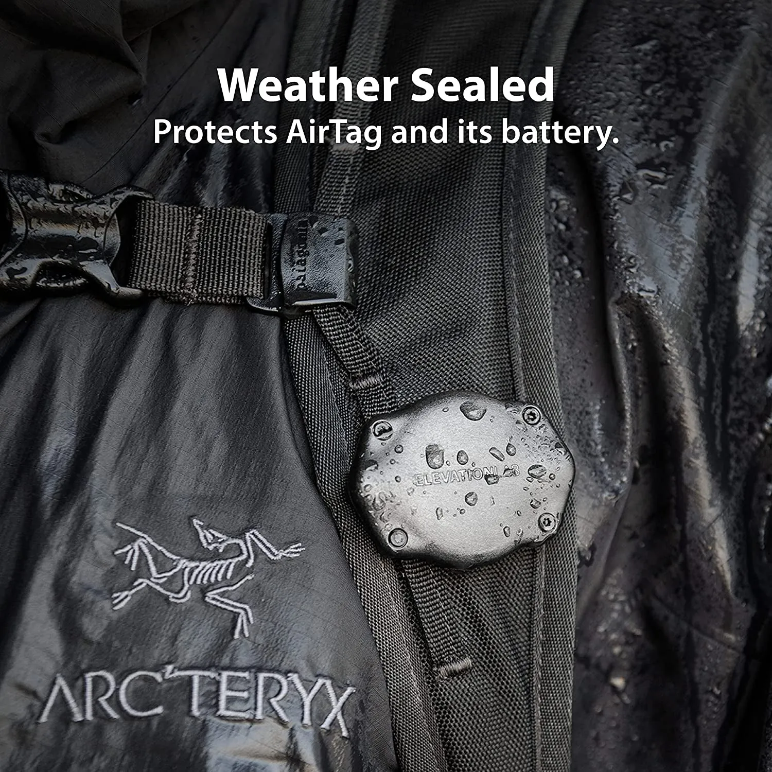 Tagvault - the Ultra-Secure Airtag Strap Mount | Waterproof & Discreet | for Backpacks, Bags & Camera Straps | Elevation Lab