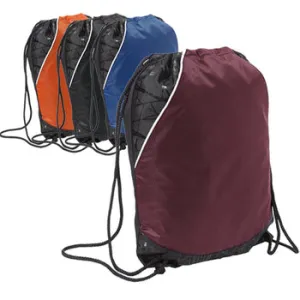 Tri-Color Rival Cinch Pack / Drawstring Bag. BPK387