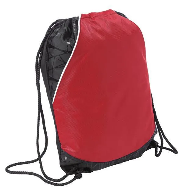 Tri-Color Rival Cinch Pack / Drawstring Bag. BPK387