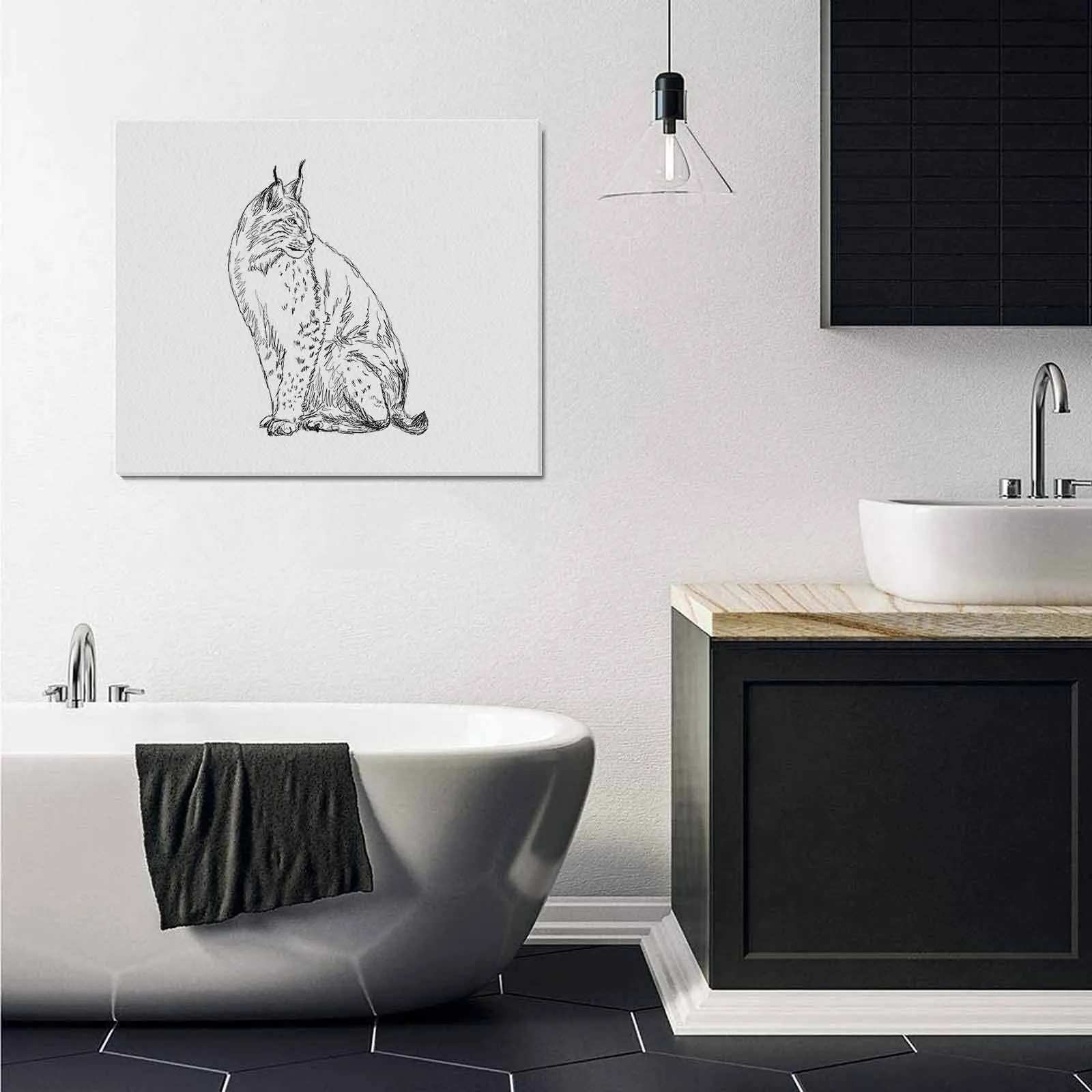 Uniquely You Wall Art / Lynx  Frame Canvas Print 24"x20"