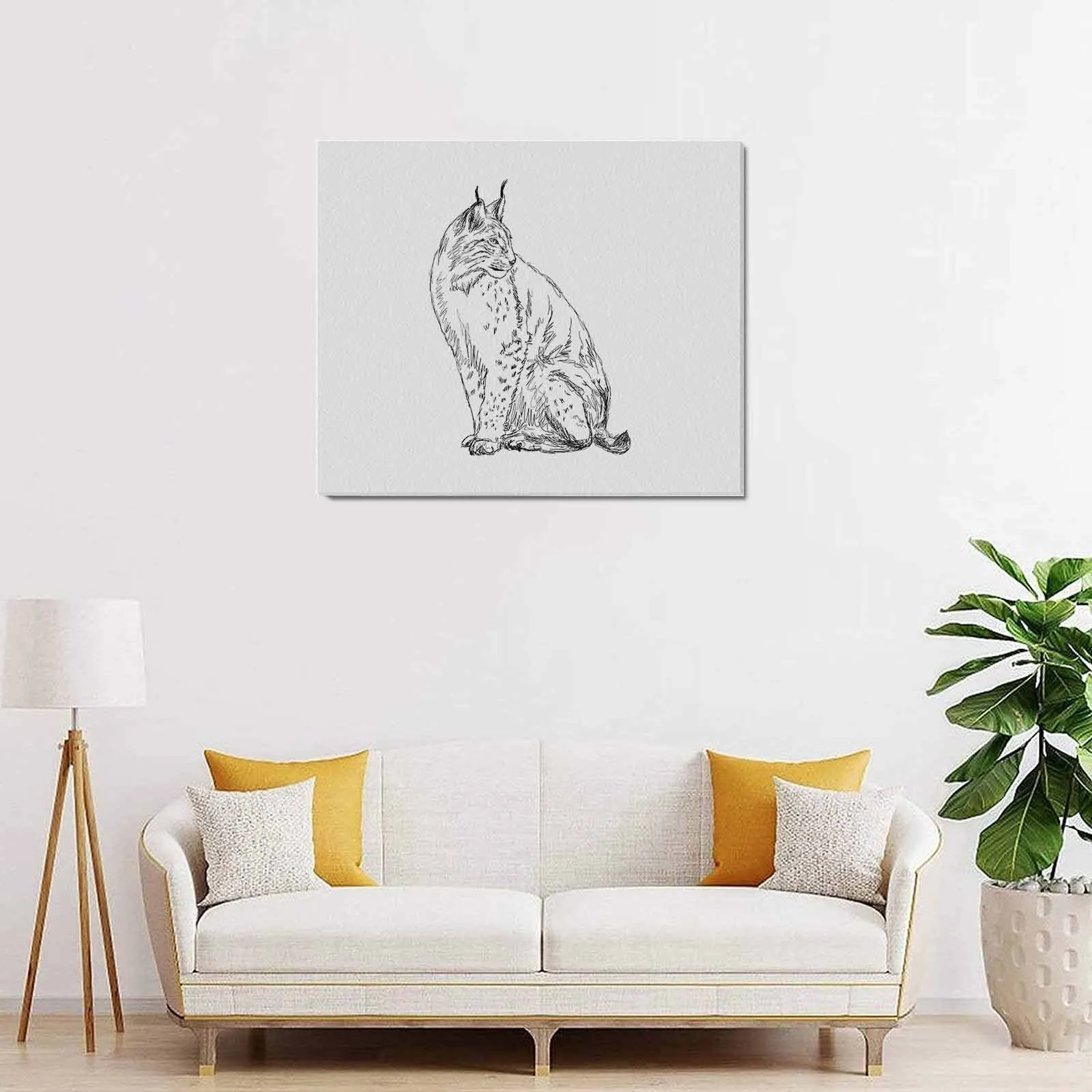 Uniquely You Wall Art / Lynx  Frame Canvas Print 24"x20"