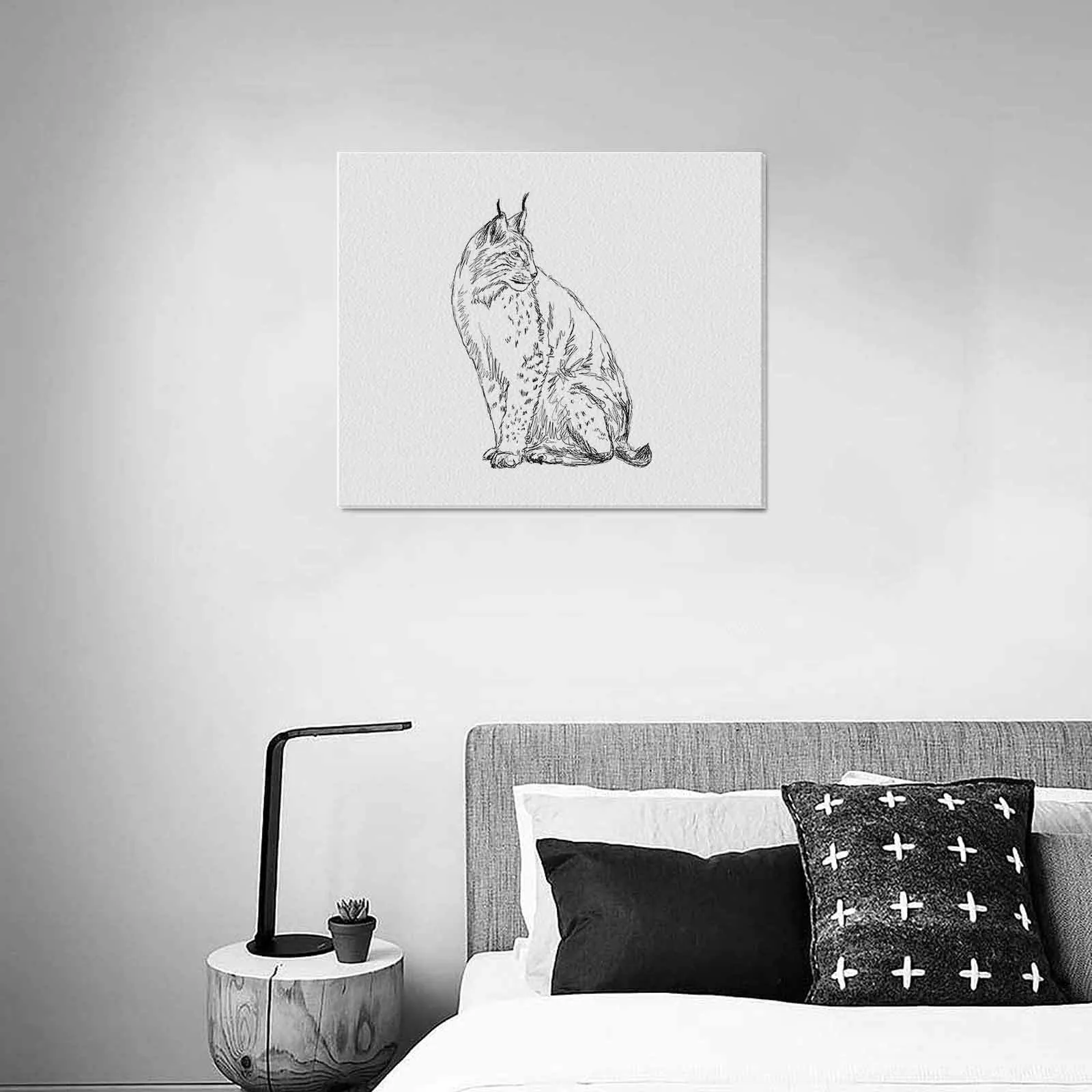 Uniquely You Wall Art / Lynx  Frame Canvas Print 24"x20"