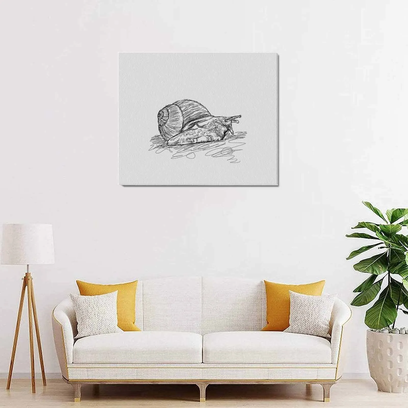 Uniquely You Wall Art / Snail  Frame Canvas Print 24"x20"