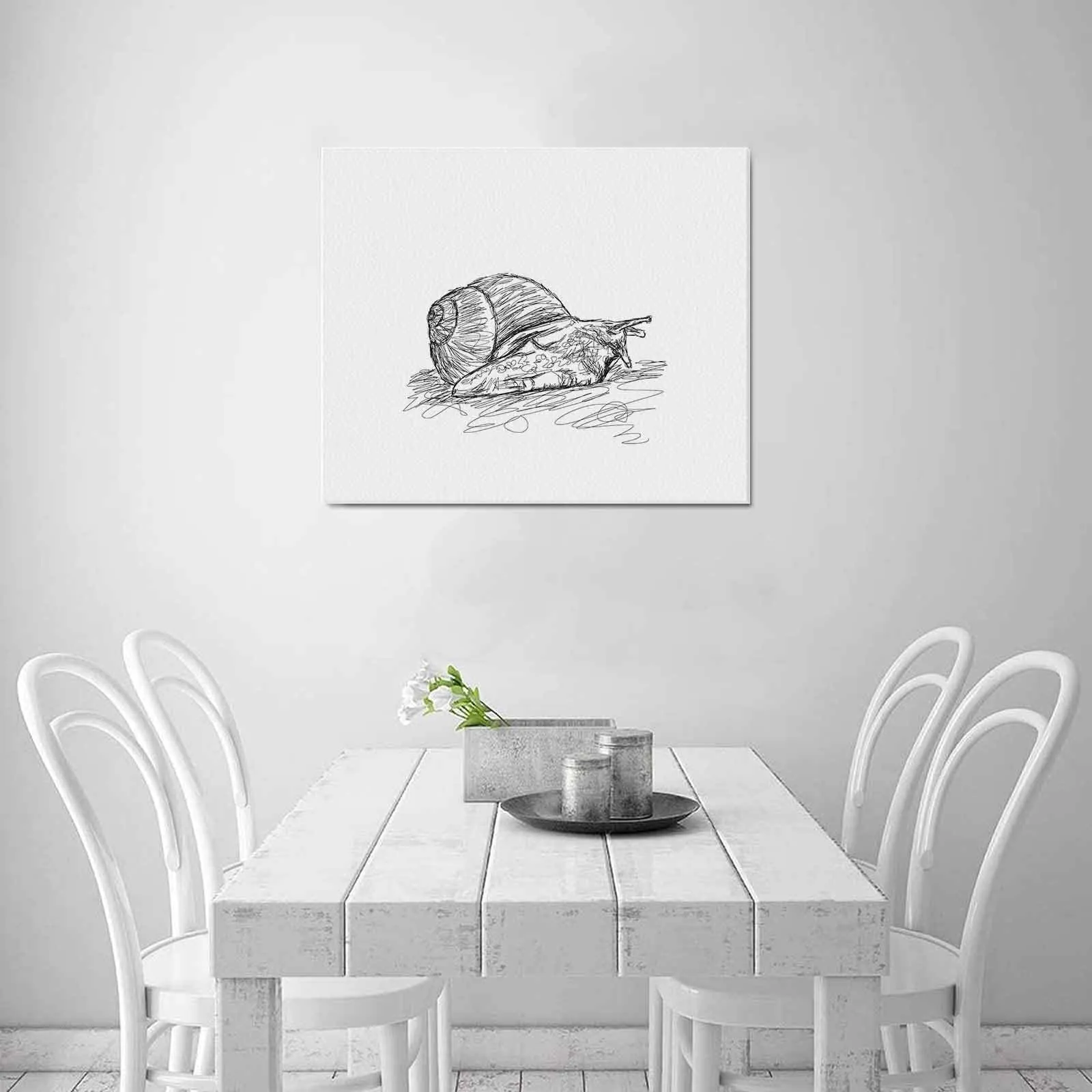 Uniquely You Wall Art / Snail  Frame Canvas Print 24"x20"