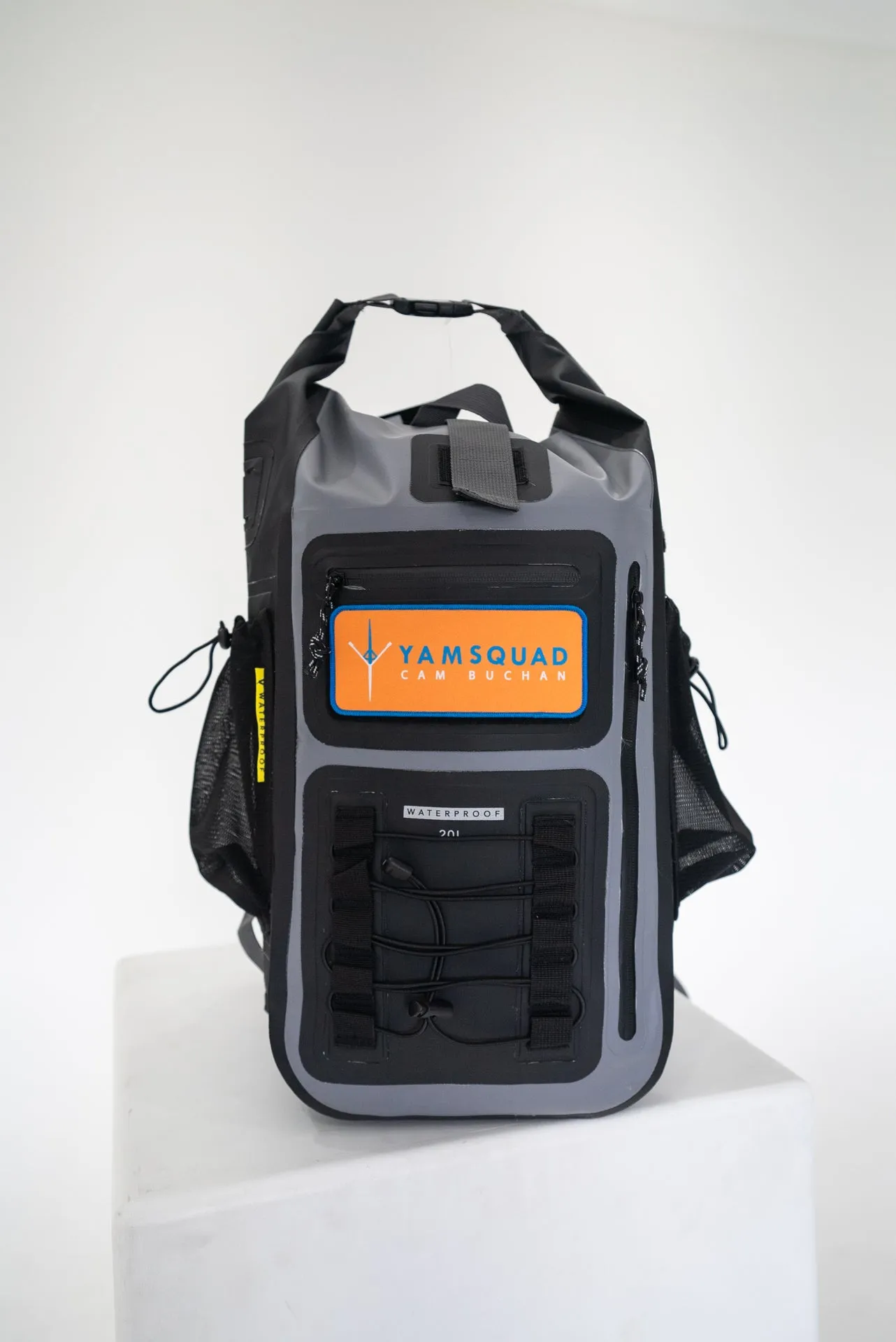 Waterproof Backpack 40 Litres   Yamsquad Removable Badge