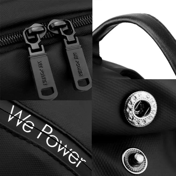 WEPOWER Outdoor Large Capacity Double Shoulder Bag Student Waterproof Multifunctional Backpack(Black)