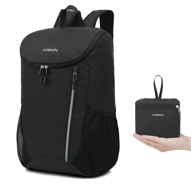 YOBAN Y-1434L Outdoor Cycling Sports Waterproof Lightweight Folding Backpack(Black)