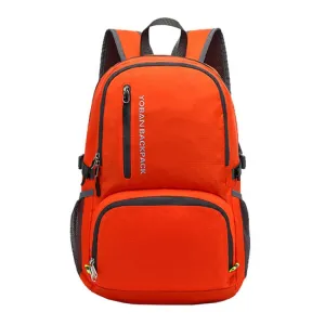 YOBAN Y-1448 Lightweight Outdoor Sports Folding Backpack Waterproof Cycling Hiking Camping Travel Backpack(Orange)