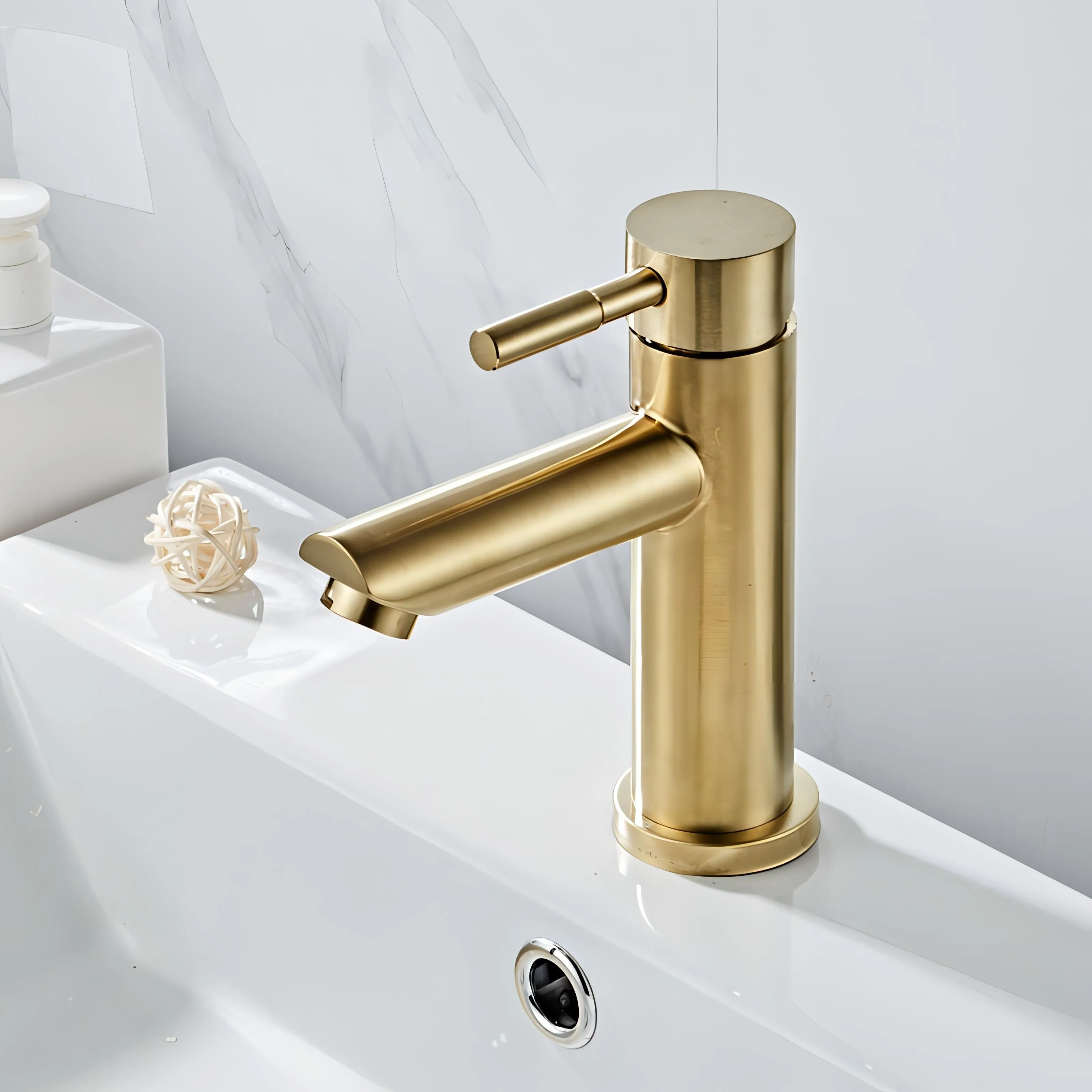 Zavier - Gold Brass Hot/Cold Mixer Basin Tap