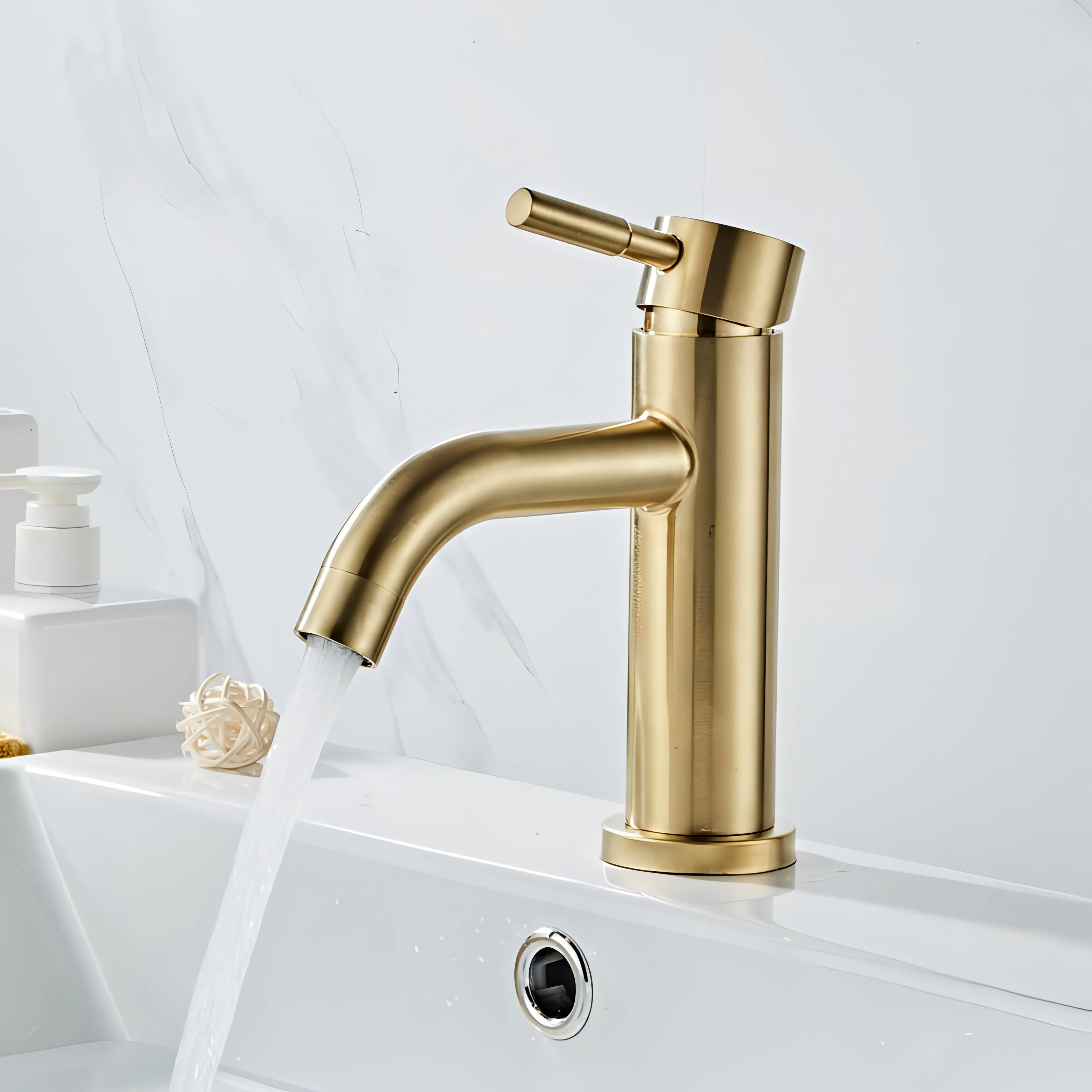 Zavier - Gold Brass Hot/Cold Mixer Basin Tap